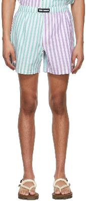 Double Rainbouu Purple Striped Boxer Shorts