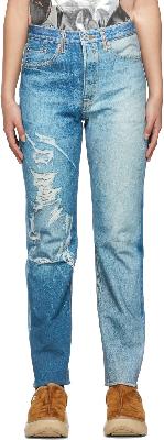 Doublet Blue Photo Print Jeans