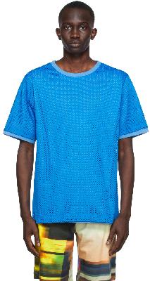 Dries Van Noten Blue Mesh Double Layer T-Shirt