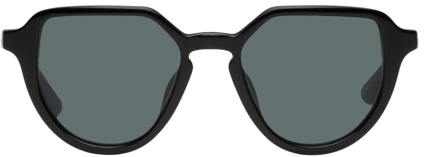 Dries Van Noten Black Linda Farrow Edition Square Sunglasses