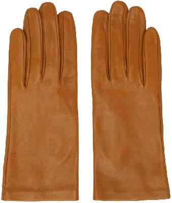 Dries Van Noten Tan Leather Gloves