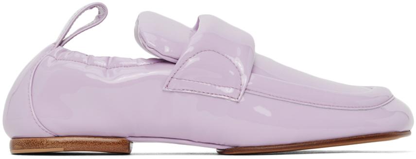 Dries Van Noten Purple Patent Leather Padded Loafers