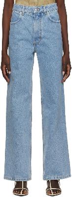 Eckhaus Latta Blue Wide-Leg Jeans