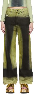Eckhaus Latta Green Wide Jeans