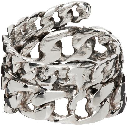 Emanuele Bicocchi Silver Spiral Chain Ring