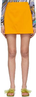 Emilio Pucci Orange Satin Skirt