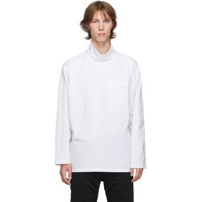 Engineered Garments White Mock Neck Long Sleeve T-Shirt