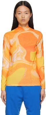 ERL Yellow & Orange Graphic High Neck Shirt