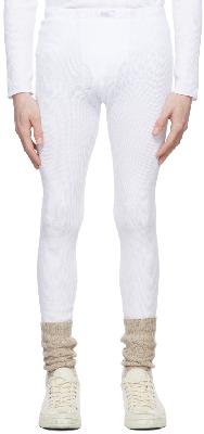 ERL White Cotton Long John Lounge Pants