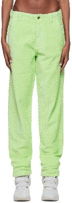 ERL Green Cotton Trousers