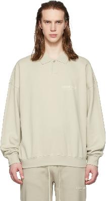 Essentials Beige Long Sleeve Polo