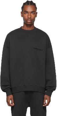 Essentials Black Crewneck Sweatshirt