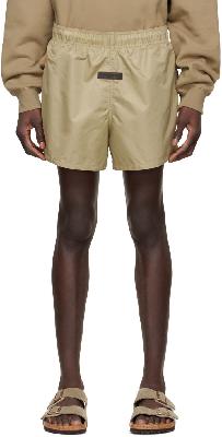 Essentials Tan Nylon Shorts