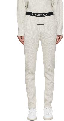 Essentials Off-White Thermal Waffle Logo Lounge Pants