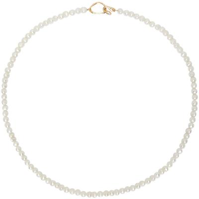 FARIS SSENSE Exclusive Gold & Pearl Seed Necklace