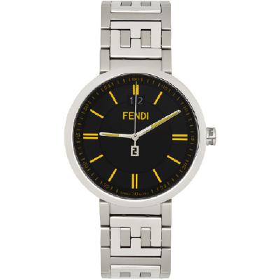 Fendi Silver & Black 'Forever Fendi' Watch
