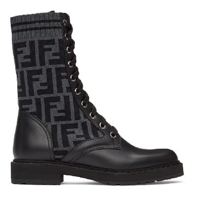 Fendi Black 'Forever Fendi' Rockoko Boots