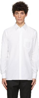 Fendi White Poplin Trompe L'Oeil Shirt