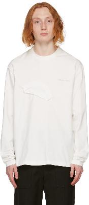 Feng Chen Wang White Double Collar Long Sleeve T-Shirt