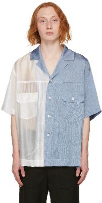 Feng Chen Wang Blue & White Semi-Sheer Shirt