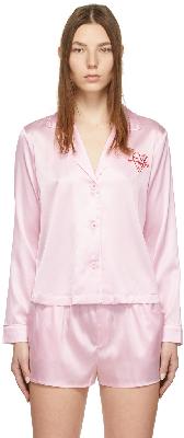 Fleur du Mal Pink Amour Fleur Pyjama Top