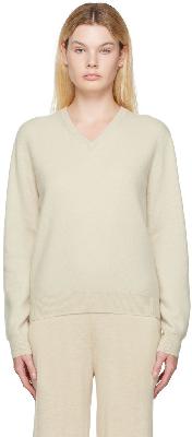 Frenckenberger Off-White Mini V-Neck Sweater