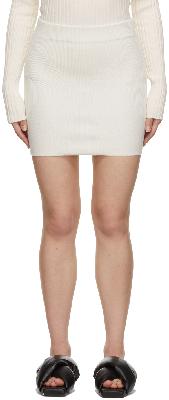 Gauge81 Off-White Ribbed Mini Skirt