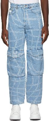 GCDS Blue Chain Pocket Jeans