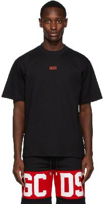 GCDS Black Basic Logo T-Shirt