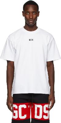 GCDS White Basic Logo T-Shirt