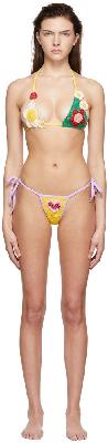 GCDS Multicolor Daisy Crochet Bikini