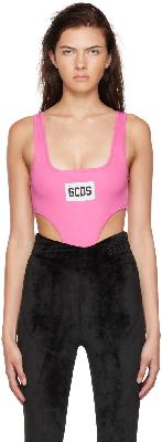 GCDS Pink Logo Bodysuit