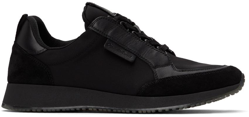 Gianvito Rossi Black Suede Powell Low-Top Sneakers