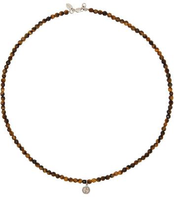 Giorgio Armani Brown Tiger's Eye Necklace