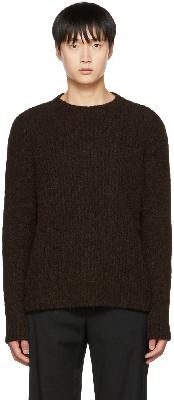 Giorgio Armani SSENSE Exclusive Brown Rib Sweater