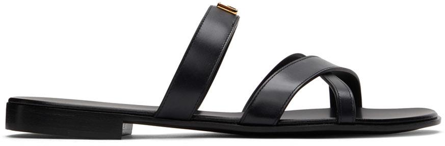 Giuseppe Zanotti Black Leather Sandals