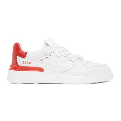 Givenchy White & Red Two Tone Wing 2020 Sneakers