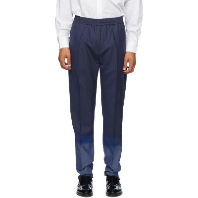 Givenchy Navy & Blue Wool Jogger Trousers