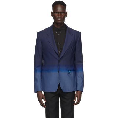 Givenchy Blue Single-Breasted Gradient Blazer