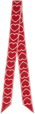 Givenchy Red Chito Edition Heart Scarf