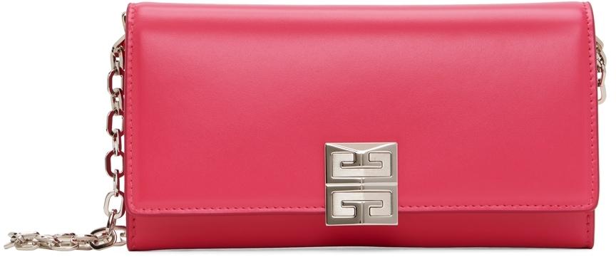 Givenchy Pink 4G Chain Wallet Bag