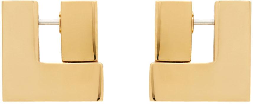Givenchy Gold G Square Earrings
