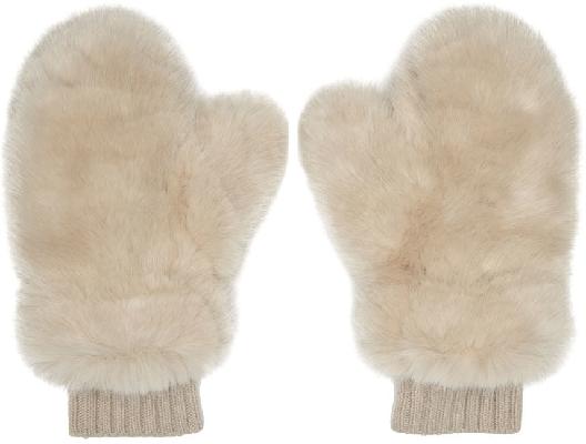 Givenchy Pink Faux-Fur Mittens