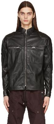 GmbH Black Faux-Leather Jacket