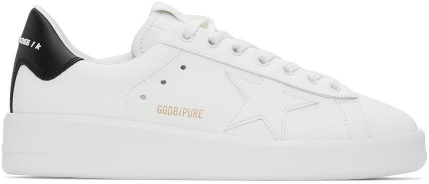 Golden Goose White & Black Purestar Sneakers