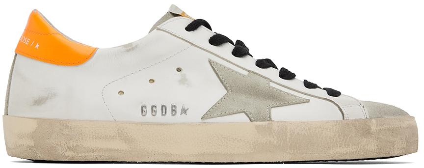 Golden Goose White Super-Star Classic Low-Top Sneakers