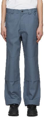 GR10K Blue Polyester Trousers