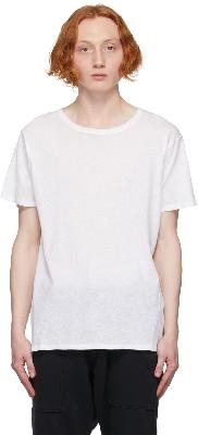 Greg Lauren White Recycled Cotton T-Shirt