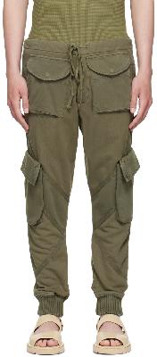 Greg Lauren Khaki Cotton Cargo Pants