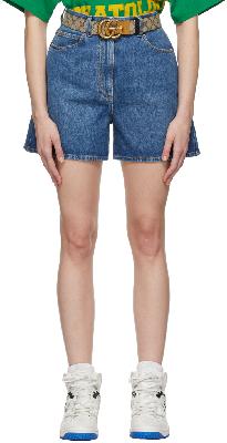 Gucci Blue Eco Horsebit Shorts
